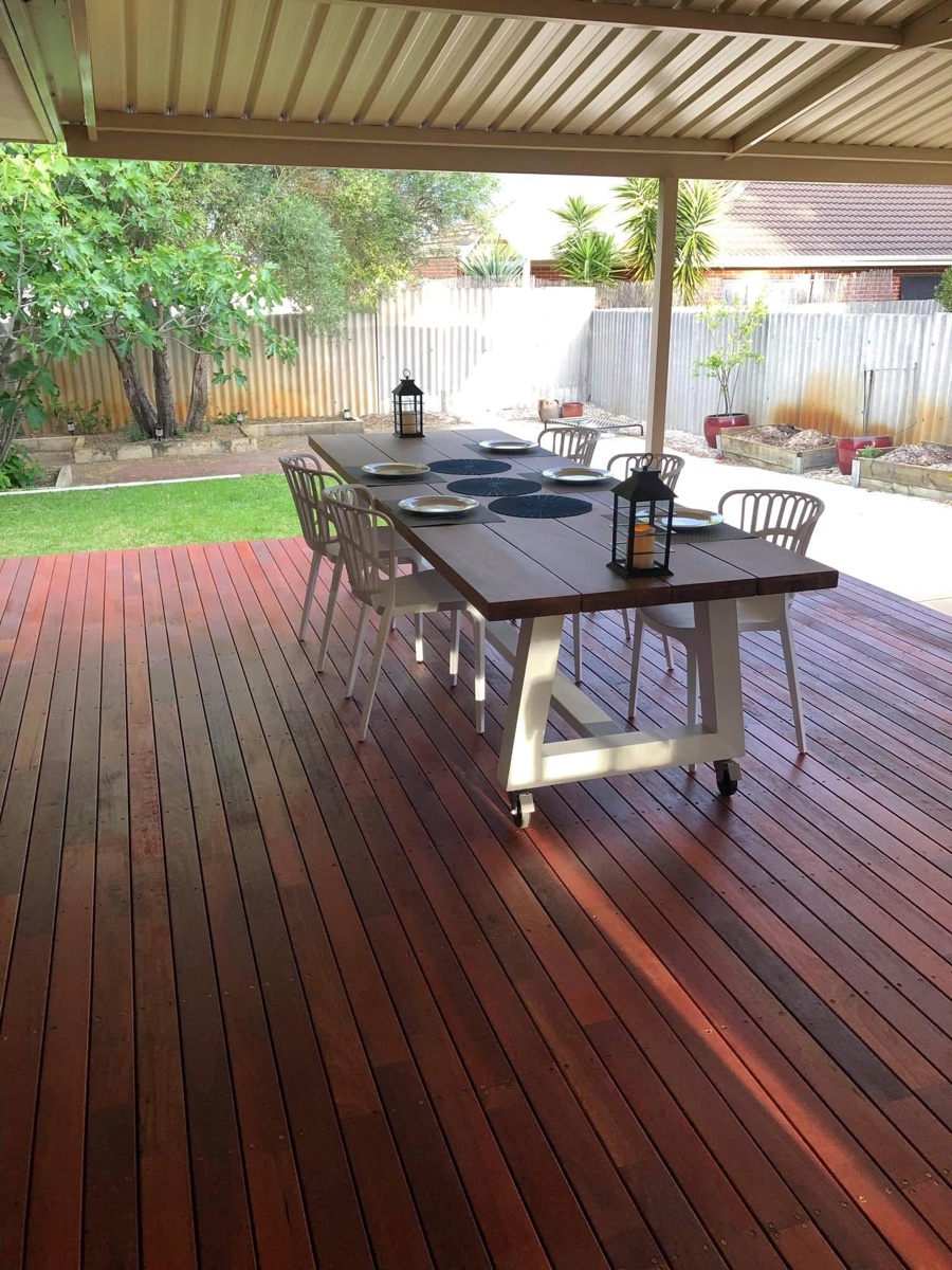 Custom timber decking project completed by Fletcher Carpentry in Perth