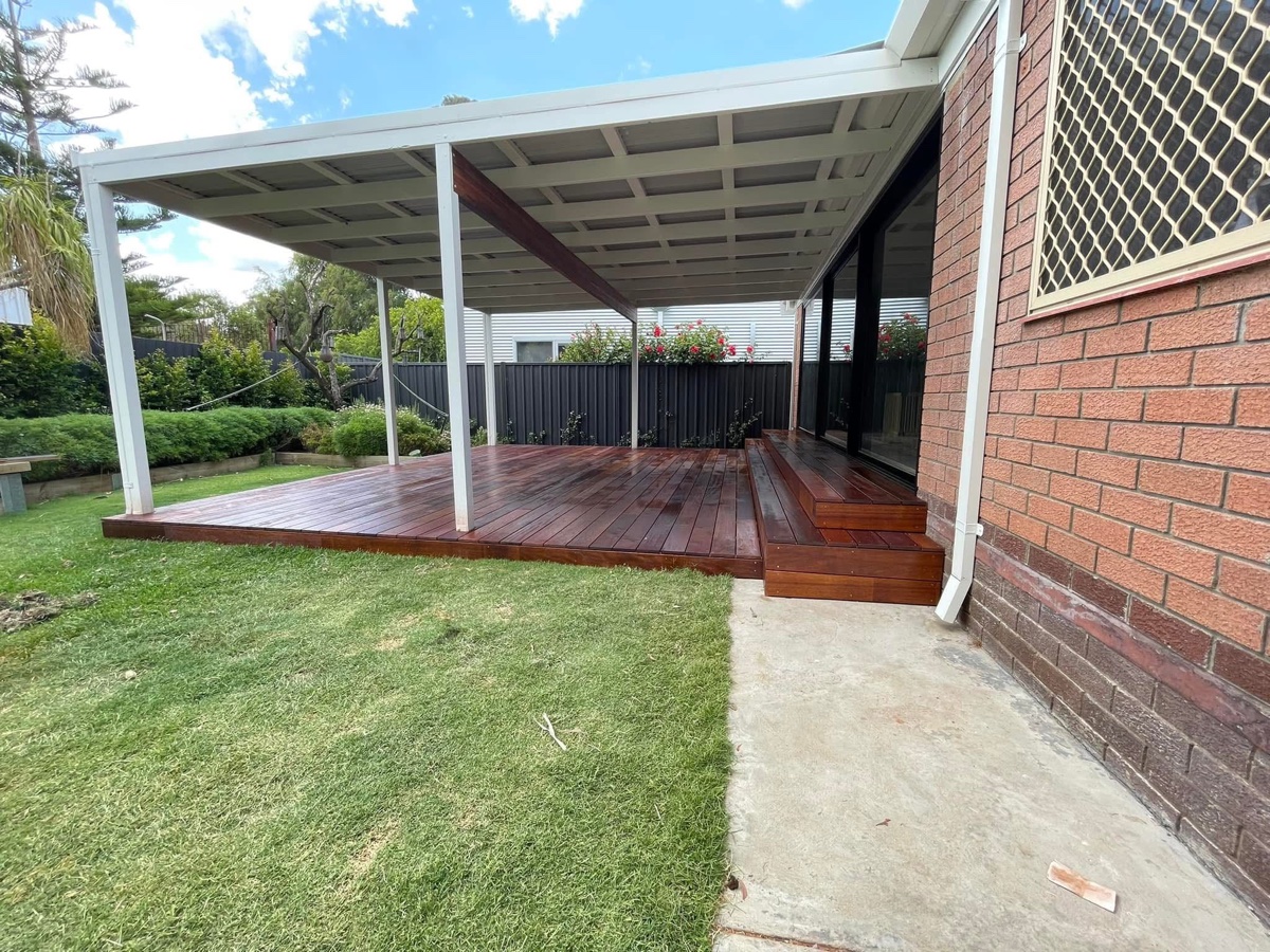 Custom timber pergola built by Fletcher Carpentry in Perth